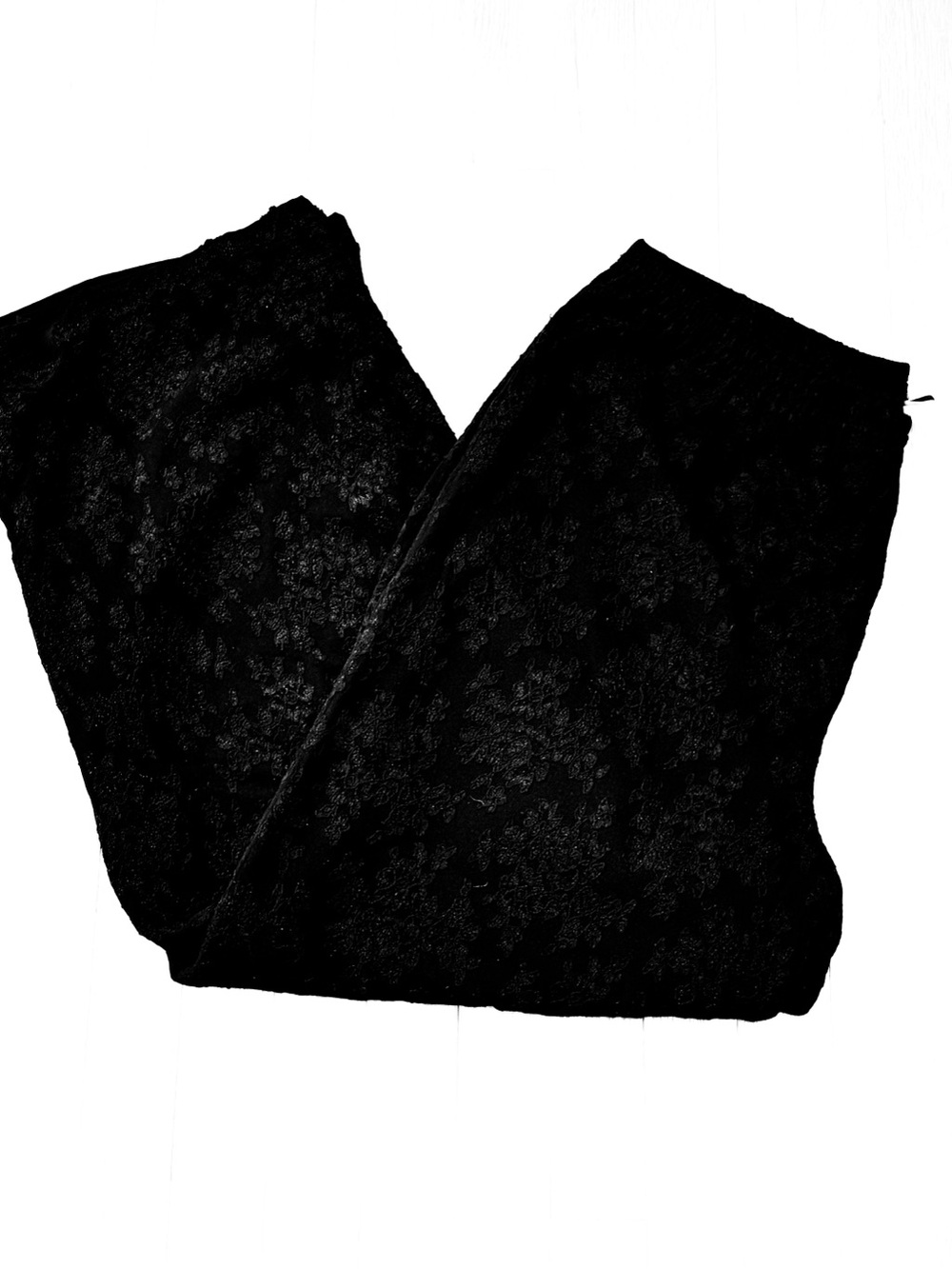 Vintage Appleseed’s Textured Floral Pull On Pants Size 20 Black